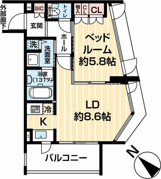 クオリア御茶ノ水 1002号室 間取り