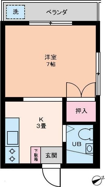 ハイツことぶき 203号室 間取り