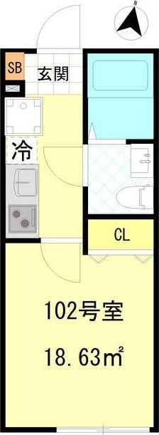 ＣＦジオーレ本蓮沼 102号室 間取り
