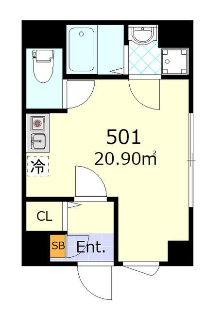 ブローテ三ノ輪 501号室 間取り