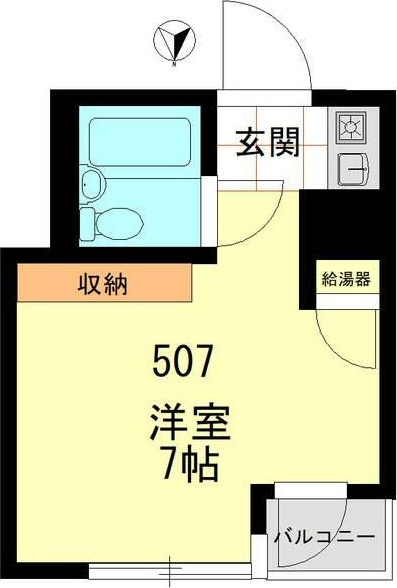 ロジマン西麻布 507号室 間取り