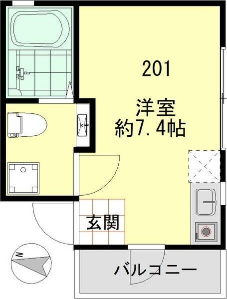アパートメント新小岩Ａ棟 201号室 間取り