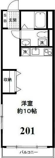 グロリアハイツ 201号室 間取り
