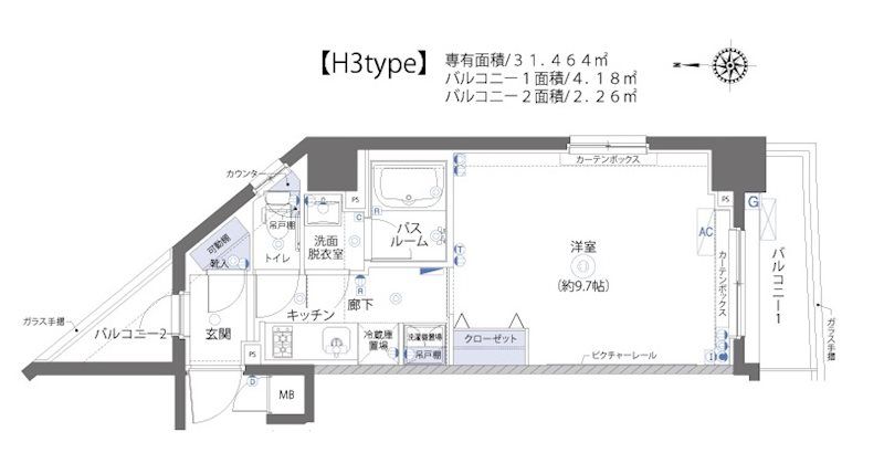 ZOOM板橋大山 508号室 間取り
