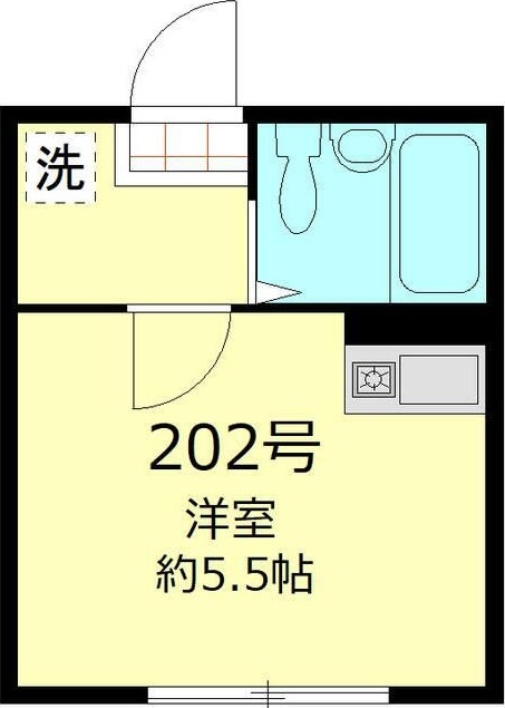 コンフォルト日暮里 202号室 間取り