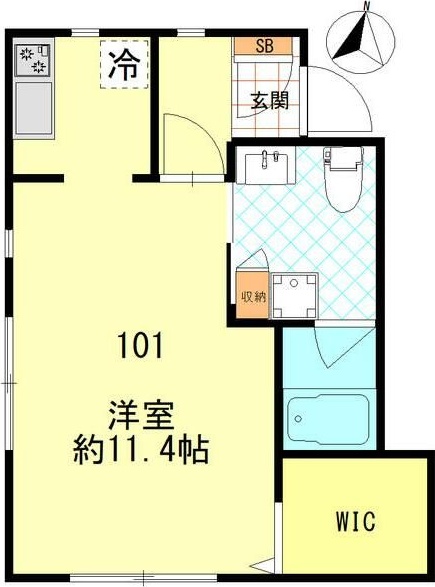 ミニヨン荻窪 101号室 間取り