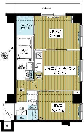 ZOOM東銀座 304号室 間取り