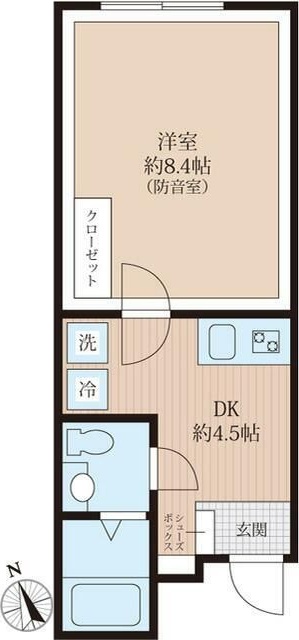 ラシクラス上野 401号室 間取り
