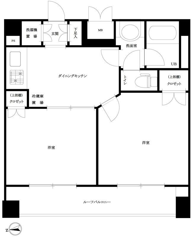 ルーブル高田馬場参番館 703号室 間取り