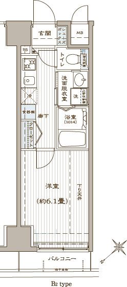 ZOOM銀座2丁目Second 903号室 間取り