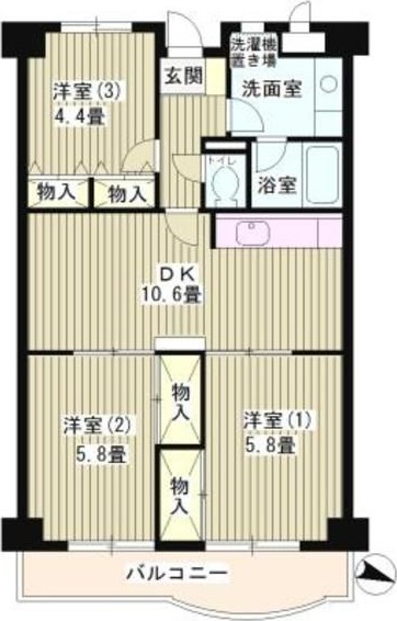 カーザ・エッチェルサ世田谷 604号室 間取り