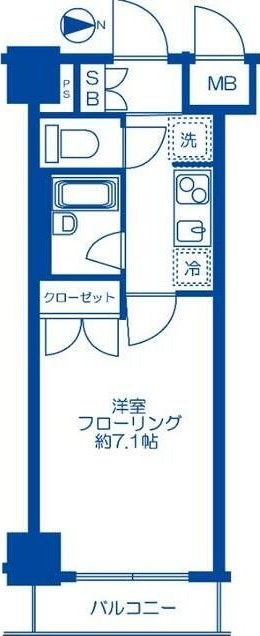 キャッスルステージ浅草吾妻橋 704号室 間取り