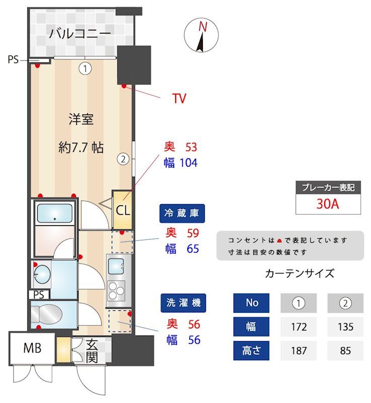 AELL亀有 901号室 間取り