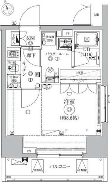 ドムス・スタイル高田馬場 504号室 間取り