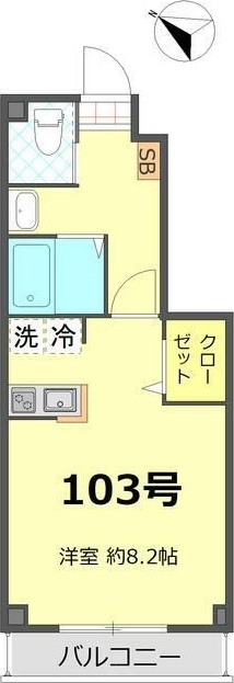 エステ阿佐ヶ谷 103号室 間取り
