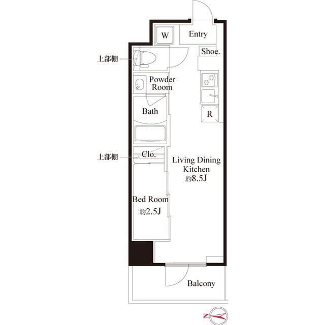 ハーモニーレジデンス東京武蔵関ＷＥＳＴ　ＳＩＤＥ 201号室 間取り
