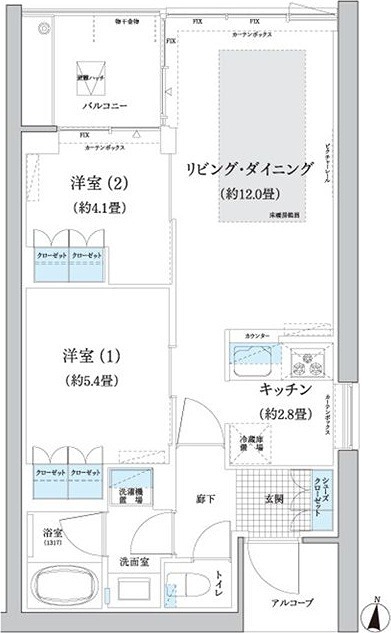 ガーデニエール砧　ＷＥＳＴ 間取り