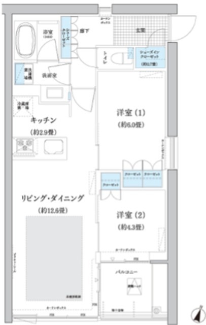 ガーデニエール砧　ＷＥＳＴ 間取り