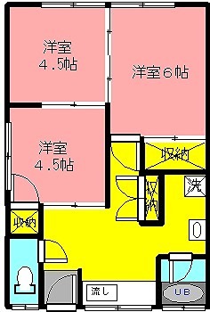 亀岩ハイツ 間取り