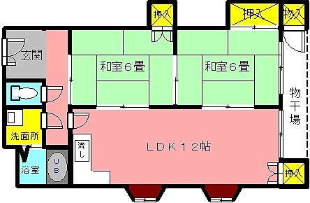 シャンポール三本木 間取り
