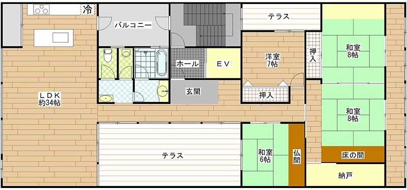 スクウェアー大門 間取り