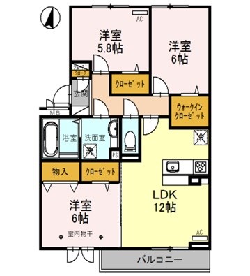 ロイジェントパークス　レイクタウン　Ⅱ　C 間取り
