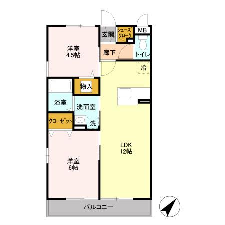 キャッソル嵯峨 間取り