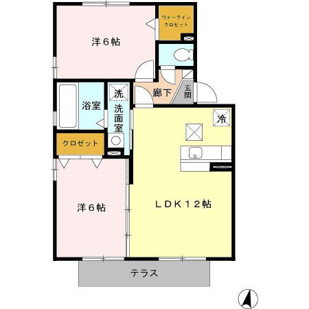 サニーハウスB 間取り