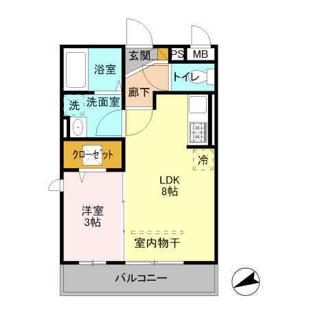 オーパス（越谷市赤山町1丁目） 間取り
