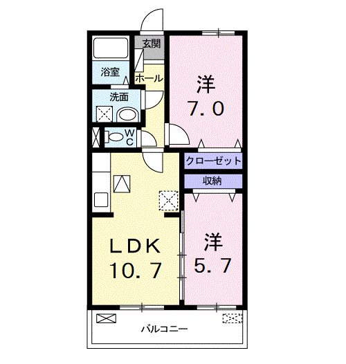 アンジュエール　Ⅱ 間取り