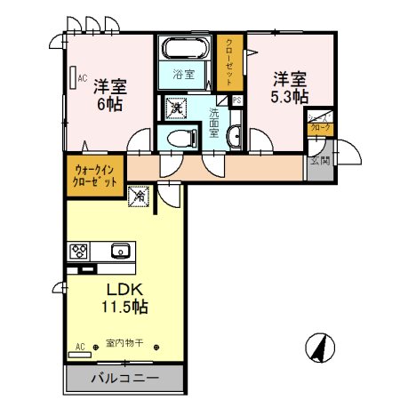 ロイジェントパークス　レイクタウン　Ⅱ　B 間取り