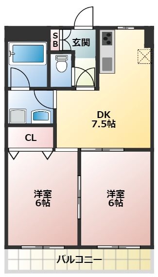 キャピタル南越 間取り
