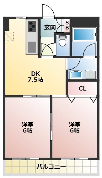 キャピタル南越 間取り