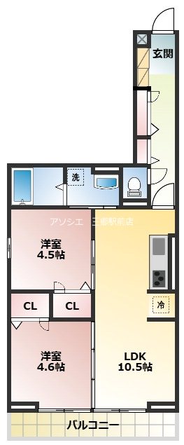 アヴァンス八潮 C 間取り