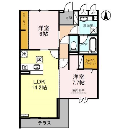 ピース　ラ　ヴィータ　E（イースト） 間取り