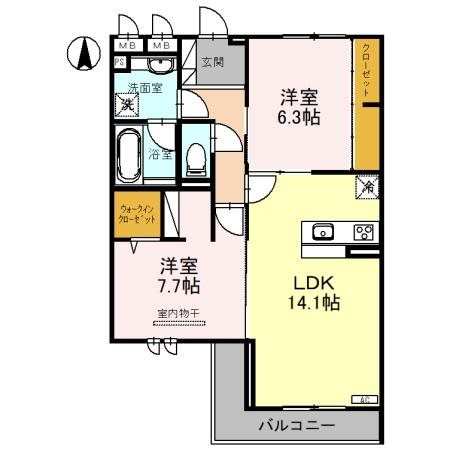 ピース　ラ　ヴィータ　W（ウエスト） 間取り