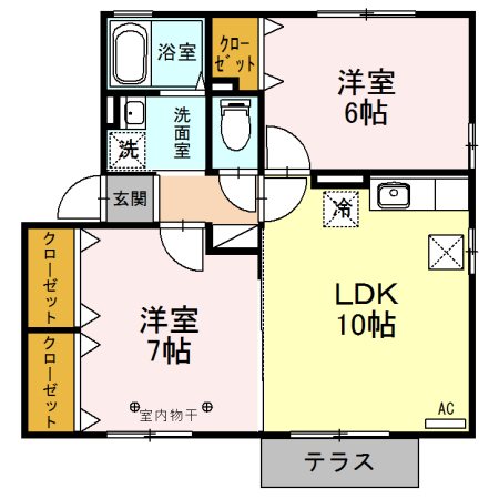 コーポ栄　Ⅲ 間取り