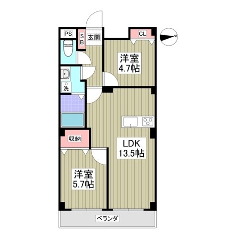 シャイニーハイツ 間取り