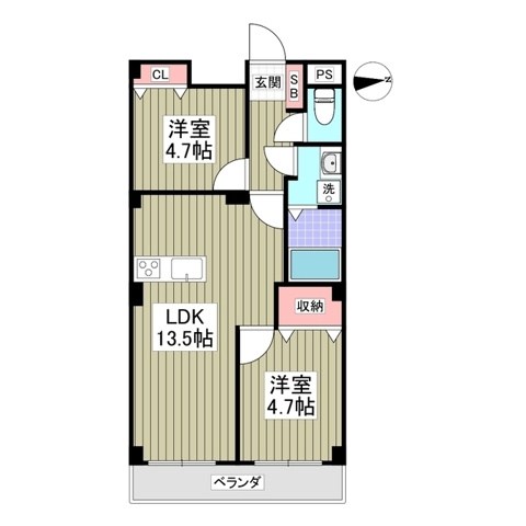シャイニーハイツ 間取り