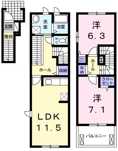 ガーデニア　エス 間取り