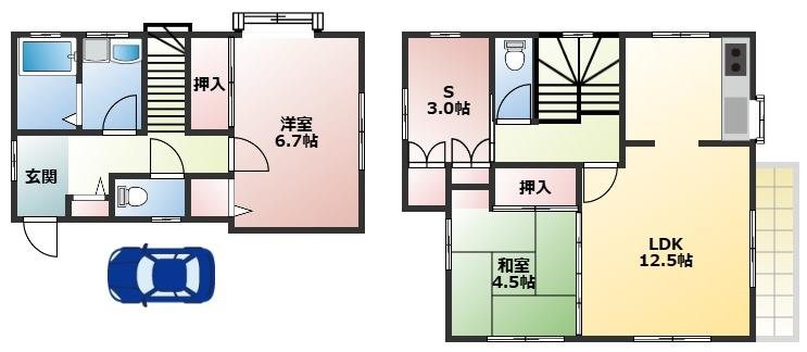 粕壁東3丁目貸家 間取り
