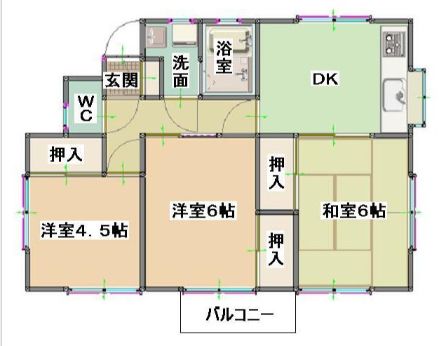 ハイフラッツⅡ 間取り