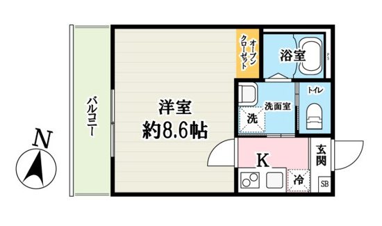 (仮称)キャメル吉川5B 間取り