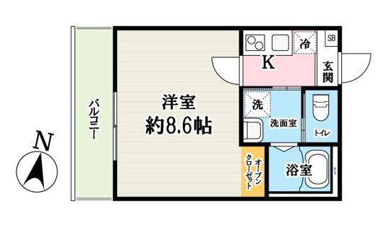(仮称)キャメル吉川5B 間取り