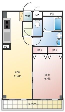 アンプルール　フェール　ベルツリーⅢ 間取り