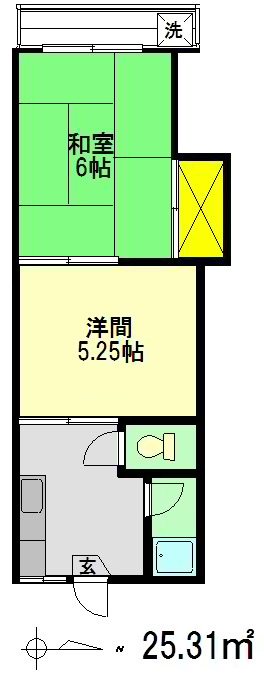 コーポタツノD棟 間取り