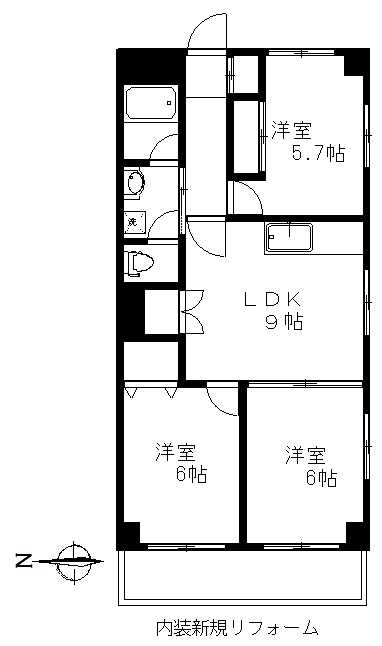 メゾンセザール32 404号室 間取り