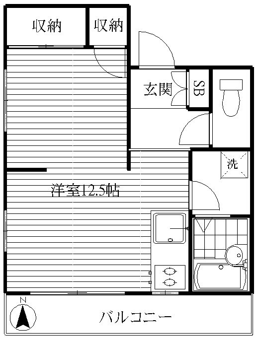 メゾン桜丘 101号室 間取り