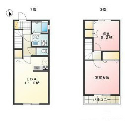 サニーヒル Ｂ号室 間取り