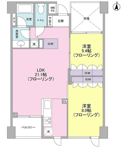 ポローニアハウス赤堤 202号室 間取り